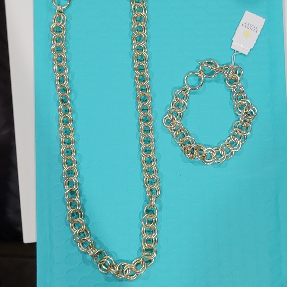 NWT Kendra Scott Double Link Necklace & Bracelet - Picture 5 of 7